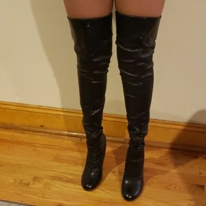 Colin Stuart Black Over Knee Shoe Boot